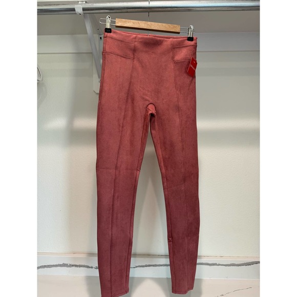 NWT Spanx Faux Suede Leggings Rich Rose Size‎ Small 27" inseam - Picture 1 of 7